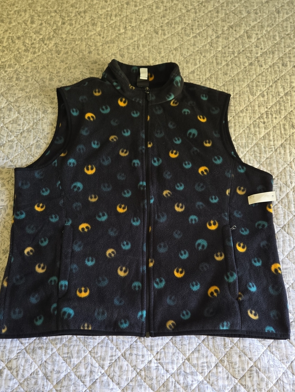Disney Star Wars Rebel Alliance Polar Fleece Vest Full Zip NWT